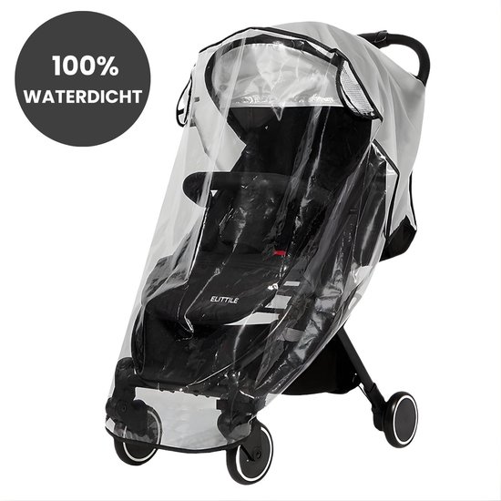 Regenhoes Kinderwagen Universeel - Wandelwagen - Buggyhoes - Droog - Waterdicht - Transparant van Merkloos