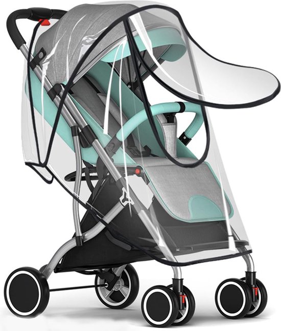 Regenhoes kinderwagen, universele buggy-regenhoes, regenhoes voor kinderwagens en kinderwagens, regenhoes voor buggy, goede luchtcirculatie, vrij van schadelijke stoffen, 1 stuk (verpakking van 1) van Zamboo