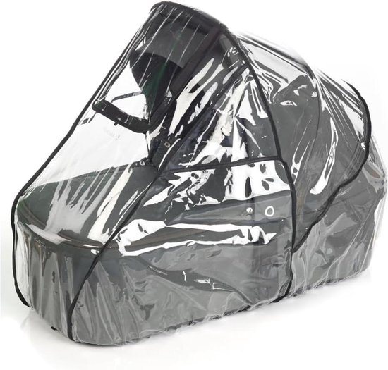 Regenhoes voor universele reiswieg transparant met draagtas - regenbescherming voor baby reiswieg met raam van Deryan