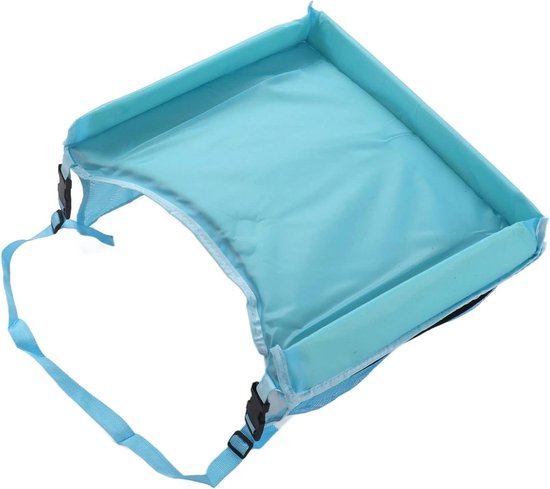 Reisbakje Kinderen - Activiteitstafel Peuters - Eten Spelen Onderweg - Zacht Verstelbaar - 40x36x2 cm - Hemelsblauw