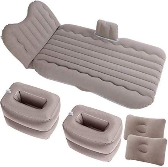 Reisbed Auto Opblaasbaar Bed Multifunctionele Auto Opblaasbare Bed - voertuig achterbank bankkussen - Reisbed Auto Opblaasbaar - Grijs van Ardistel
