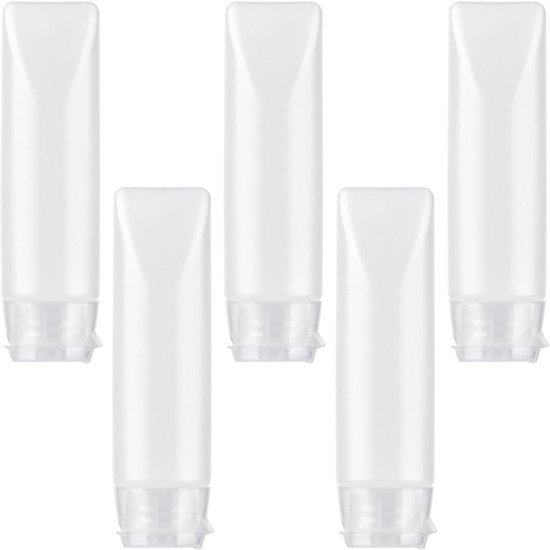 Reisflessenset - Navulbaar - Cosmetica tubes - Zacht materiaal - Draagbare shampoo containers - Kleine flessen voor vloeistoffen - Handige reisset voor lekvrije flessen.