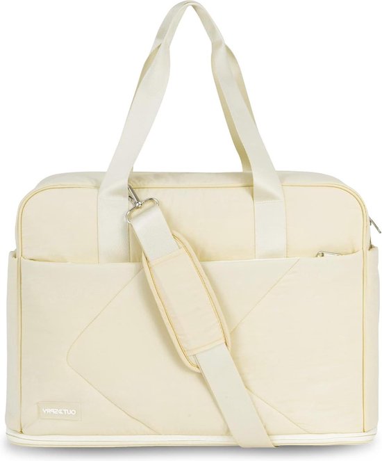 Reistas handbagage voor dames - uitbreidbare weekendsporttas met laptopvak - waterdicht - trolley-hoes - vliegtuig - reistas met OutSpry van OutSpry