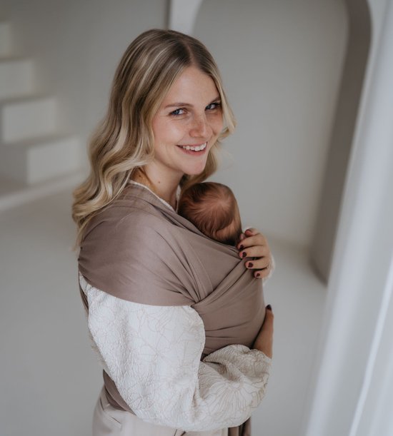 Rekbare draagdoek - Pure Baby Love - Taupe van Pure Baby Love