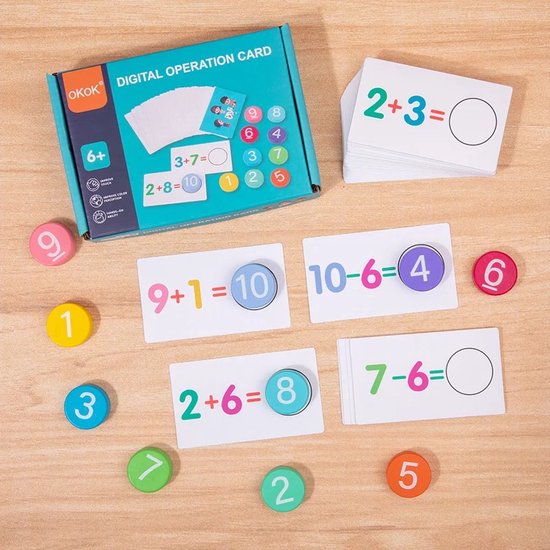 Rekenspel kleuter - educatief Montessori rekenspel 5 - 8 jaar van Merkloos
