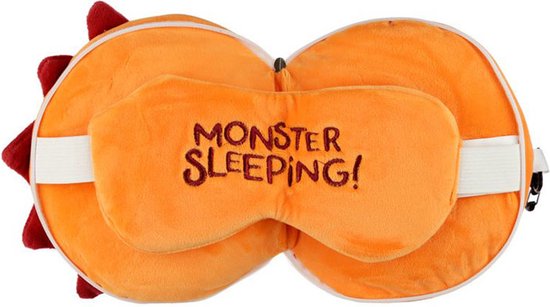 Relaxeazzz Pluche Monstarz Monster Rond Reiskussen & Slaapmasker - Oranje van Relax