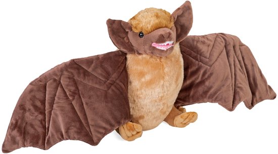 Republic 17385 19341 Pipistrello Marrone, coccolone Peluche, Regali per Bambini pluche vleermuis, Cuddlekins knuffeldier, pluche dier, 30 cm, 30 cm