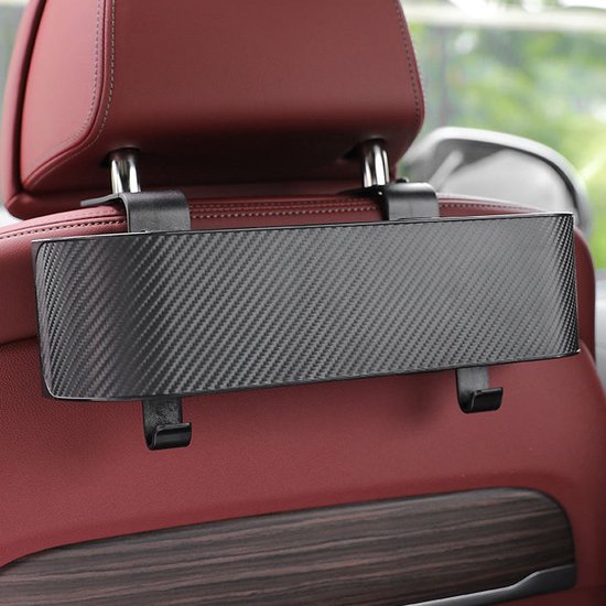 Repus - Auto Opbergbox - Rugleuning Organizer Box - Telefoonhouder - Bekerhouder - Backseat Organizer - Haak - Stijlvol - Zwart van Repus