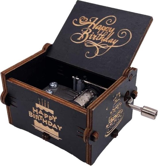 Retro houten muziekdoosje muziek doos Cadeau - Happy Birthday - verjaardag - cadeau - feestje van Mush株式会社