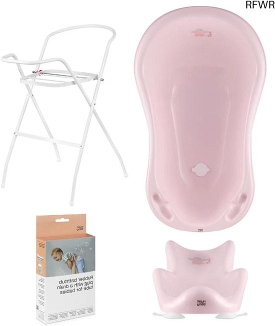 RFWR® Babybad Set met Badstandaard, Badzitje en Afvoer - Perfecte Badervaring voor Baby's