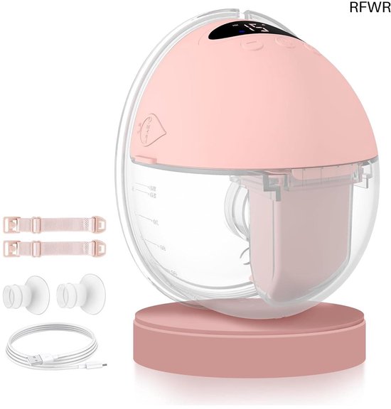 RFWR® Draagbare Handsfree Borstkolf met 4 Modi en 12 Instellingen – Elektrische Borstpomp voor Moeders van Merkloos