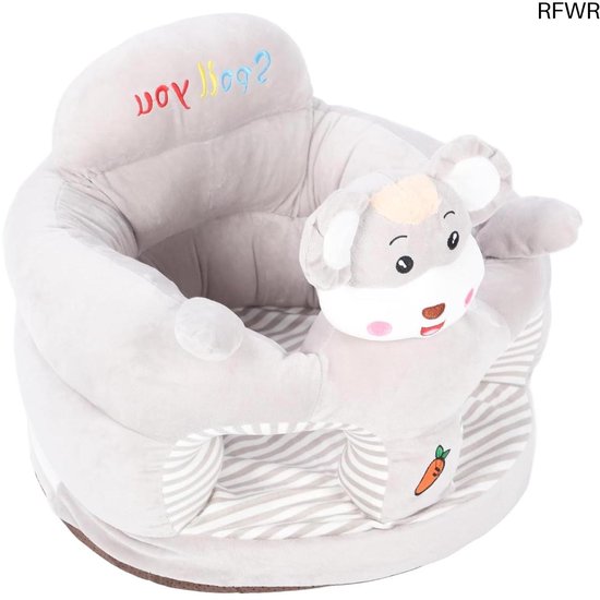 RFWR® Peuter Fauteuil en Zitbank voor Baby's – Zacht Pluche Zitstoel met Achterhoofdbeschermer - Multifunctionele Kinderstoel van Merkloos