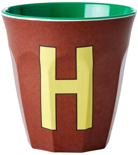 RICE beker H, 250 ml, melamine, bruin