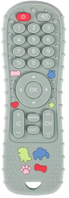 Rieba® Baby Afstandsbediening - Siliconen Speelgoed Afstandsbediening - Educatief Speelgoed - Verzachtend voor Tandjes - Siliconen Bijtring - 15 cm - Groen van Merkloos