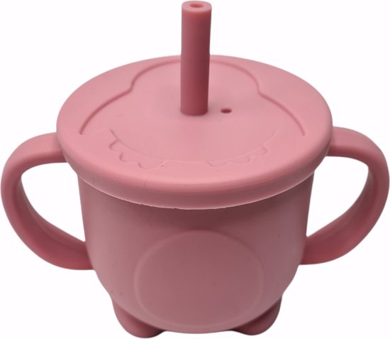 Rietjesbeker - Drinkerbeker - Antilek beker - Sippy cup - Baby - Peuter - 150ML - Rose van Mepal