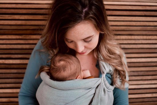 Ringsling Pure Baby Love - zeegroen van Merkloos