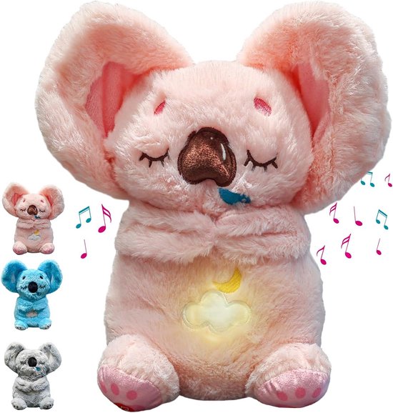 Ritmisch Ademend Koala Pluche Speelgoed met Muziek en Lichtjes voor Baby's en Kinderen van Merkloos