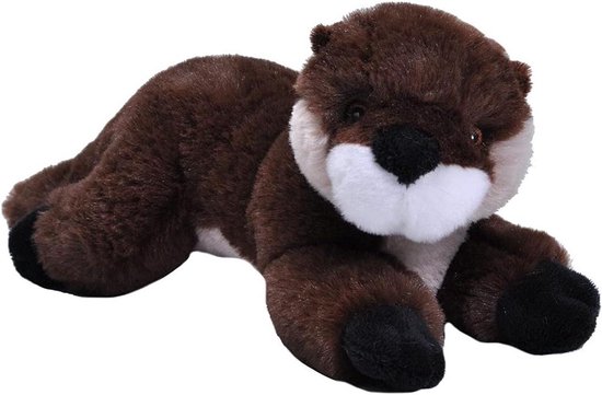River Otter Knuffel - Pluche Dier Speelgoed - Educatief Spelen - Gemaakt van Gerecyclede Flessen - 203 cm - Bruin