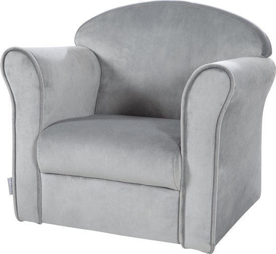Roba Kinderfauteuil Lil Sofa Junior 43 Cm Fluweel Grijs van Roba