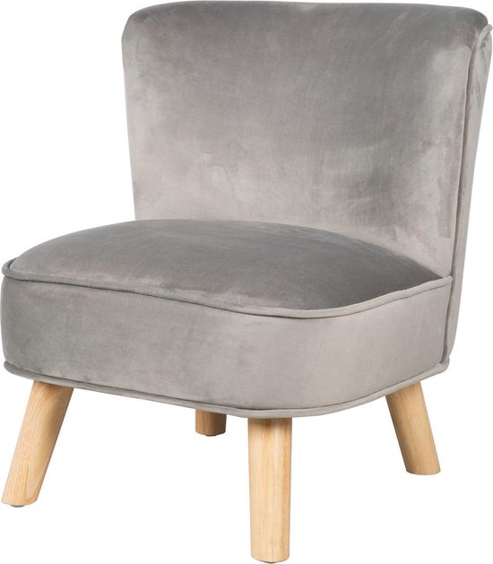 Roba Kinderfauteuil Lil Sofa Junior 44 X 50 Cm Fluweel Grijs
