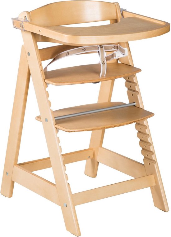 roba 'Sit Up Click & Fun' Houten Kinderstoel - Meegroeistoel voor Baby's en Kinderen - Naturel