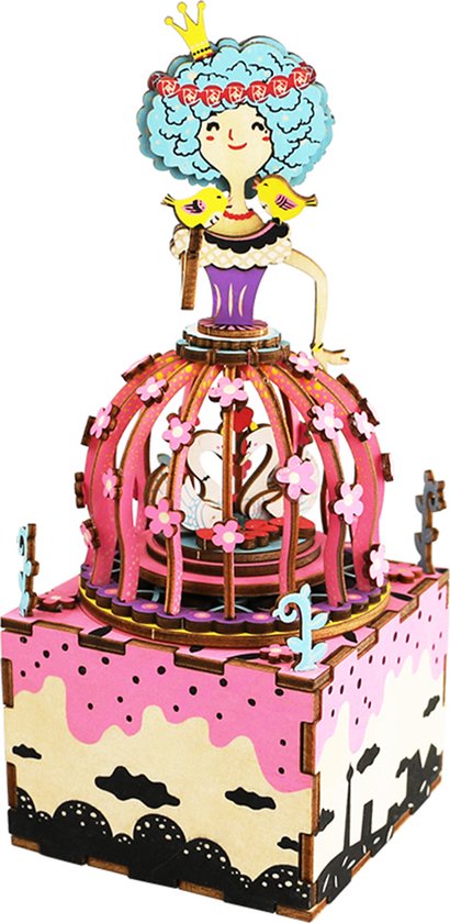 Robotime - Muziekdoos - DIY - 3D - Princess - Houten Modelbouw van Robotime