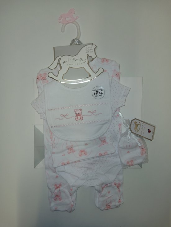 Rock a Bye Baby - kraam cadeauset baby - 5-delig - meisjes - maat 50 van Merkloos
