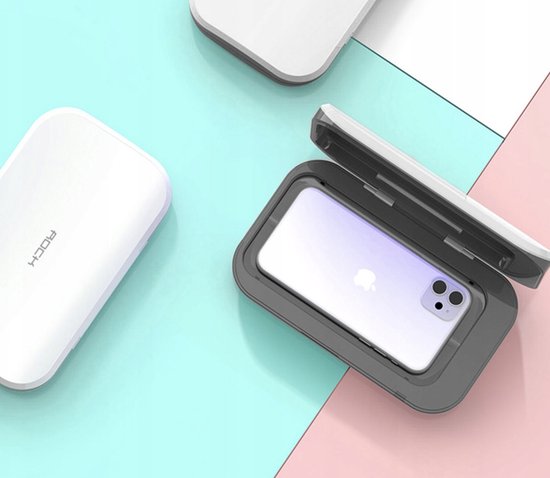 Rock Desinfectie UV Box Cleaner Smartphone Sterilizer - Wit (Allen Sterilizer) (UV cleaner dood 99,9% van de bacterieen) van Allen