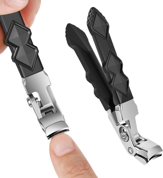 Roestvrijstalen nagelknipper voor senioren met brede kaakopening - Nagelknipper voor nagelverzorging en handnagels. van Merkloos