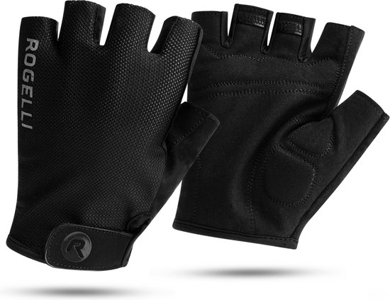 Rogelli Core Fietshandschoenen Zomer - Wielrenhandschoenen Heren - Handschoenen met Padding - Zwart - Maat XL van Merkloos