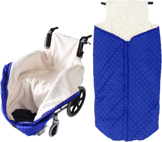 Rolstoel Voetenzak - Warme Beenhoes - Winter Comfort - Extra Hoge Rug - Universeel Model - Blauw