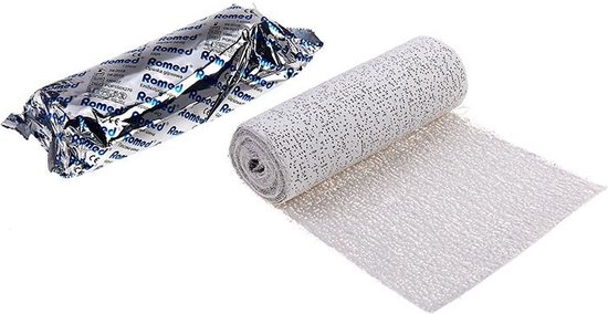 Romed gipsverband 15cm x 3m Romed - Wit - Gaas verband met Calcium sulfaat (Gips) - Gipsverband van Merkloos