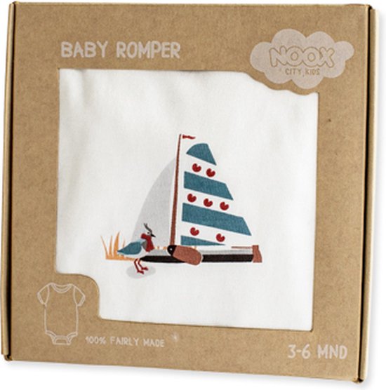 Romper Friesland - 3-6 maanden - 100% zacht katoen - fairly made - In mooie geschenkverpakking van Merkloos