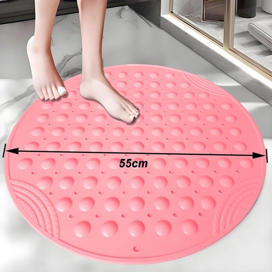 Ronde Antislip Douchemat met Zuignappen - Wasbaar en Veilig