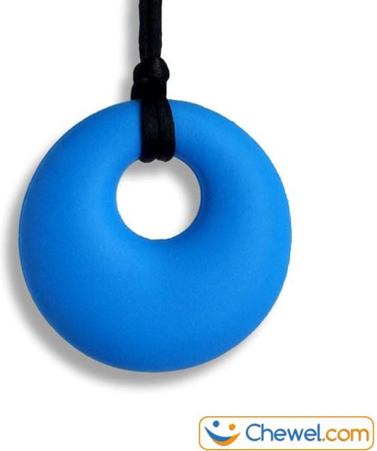 Ronde Bijtketting Kauwketting - Rond - Cirkel - Round - Blauw - Chewel ® van Chewel®