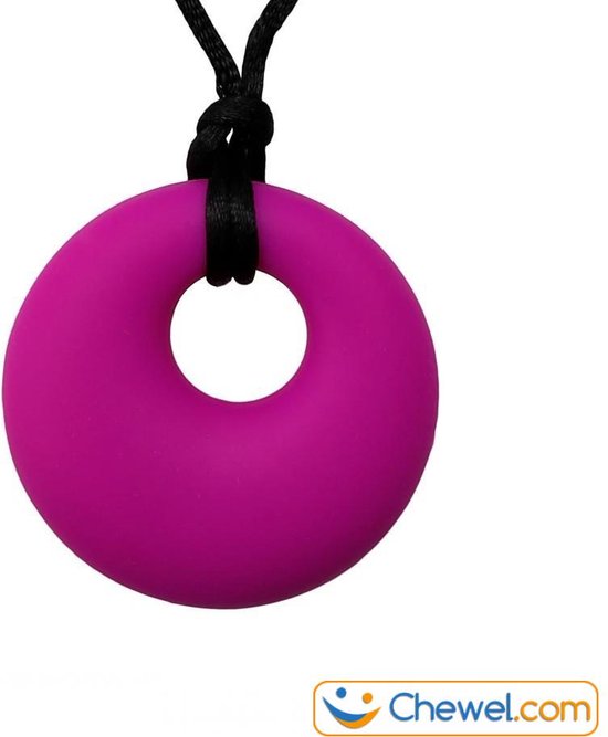 Ronde Bijtketting Kauwketting | Rond | Cirkel | Round | Fuchsia | Chewel ® van Chewel®