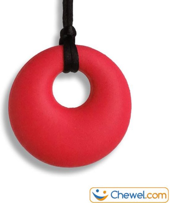 Ronde Bijtketting Kauwketting - Rond - Cirkel - Round - Rood - Chewel ® van Chewel®