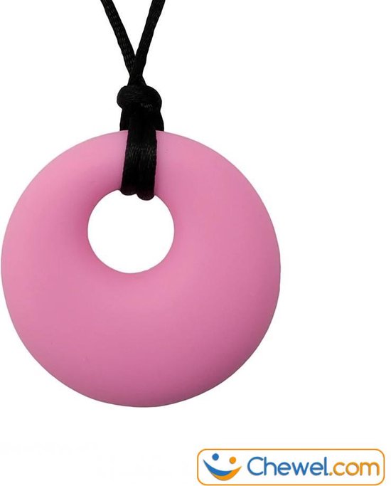 Ronde Bijtketting Kauwketting - Rond - Cirkel - Round - Roze - Chewel ® van Chewel®<|vq_15132|>