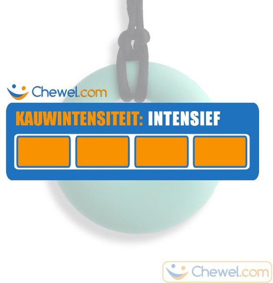 Ronde Bijtketting Kauwketting - Rond - Cirkel - Round - Zachtgroen - Chewel ® van Chewel®