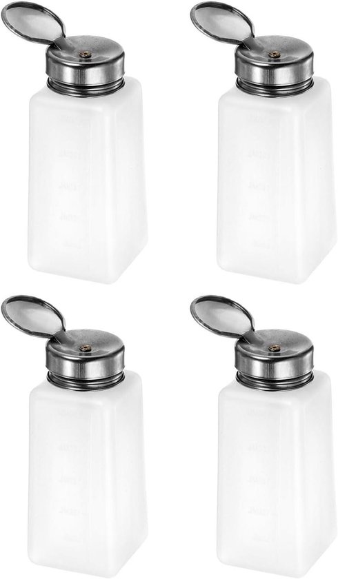 Ronte - Vloeistofpers 4 stuks 250 ml - Herbruikbare dispenser voor aceton, reiniger, nagellakverwijderaar