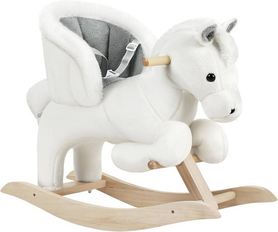 Rootz Hobbelpaard - Rocker voor peuters - Kinderspeelgoed - Verbeterde balans, compromisloze veiligheid, comfortabel ontwerp - Pluche en hout - 70 cm x 57 cm x 28 cm van Rootz