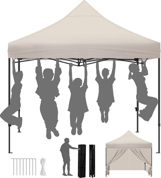 Rootz Opvouwbare Tuinpaviljoen - Buitenluifel - Pop-uptent - UV-bescherming - 289 cm x 330 cm x 289 cm van Rootz