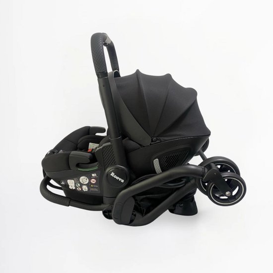 Roova Duo All Black Edition | R129/iSIZE Autostoel kinderwagen combi 2 in 1 Isofix van Merkloos
