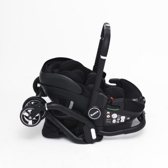 Roova Duo Obsidian Black | R129/iSIZE Autostoel kinderwagen combi 2 in 1 Isofix van Merkloos