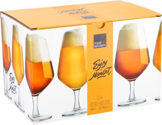 Royal Leerdam - Bierglas Moment Set - 6 Stuks 38CL