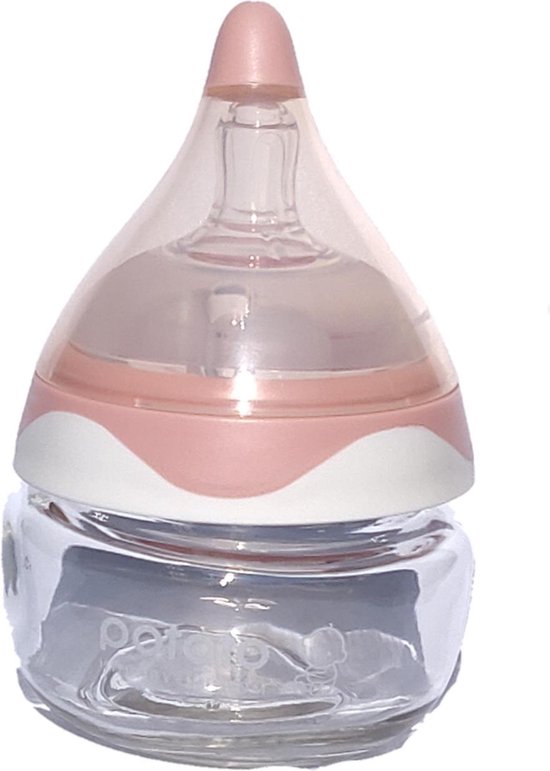 Roze Babyflesje, pink baby bottle, Baby voeding, Baby glas fles, baby, baby flessen, Anti-colic glas flesje, baby bottle 80ml, zuigfles Anti-koliek,pasgeboren babyfles , 0-3 manden . van Aiaffe