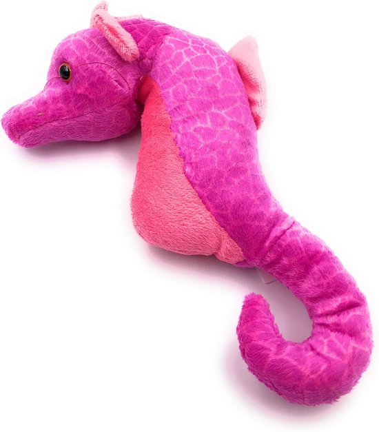 Roze Pluche Zeepaardje Knuffel - Hippocampus Knuffeldier 23 cm