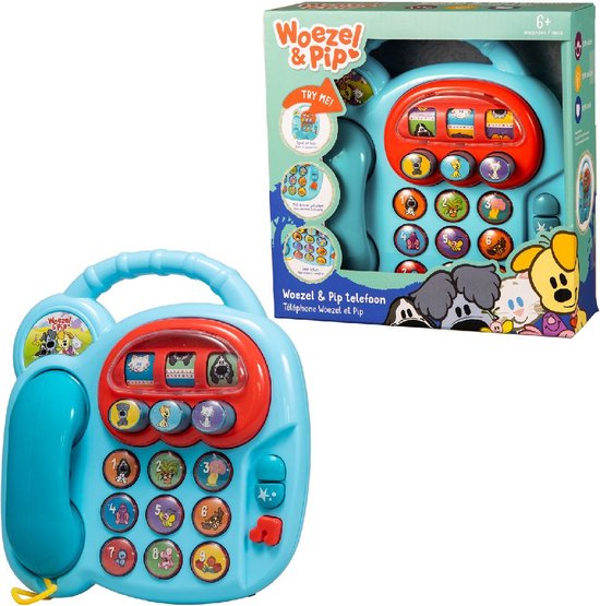 Rubo toys woezel en pip telefoon baby en peuter van Rubo Toys