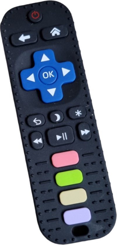 RubyC Baby Bijtspeeltje Afstandbediening Zwart - Bijtring - Peuter - Kind - Kids - Cadeau - Sinterklaas - BPA vrij - Schoencadeau van Ruby