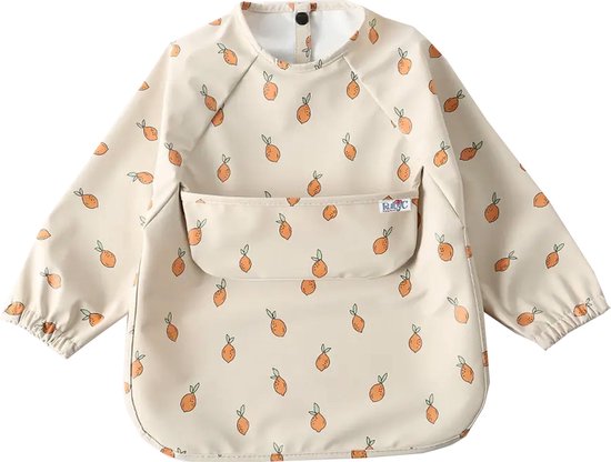 RubyC Slab met Mouwen (3 tot 5 jaar) Citroen Lemons - Waterproof Slabbetje - Peuter - Kleuter - Kind - Kids - Cadeau - Citroenen - Schort van Bibs4Babies